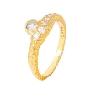Billede af Hultquist Celeste White ring forgyldt sølv m. cz (str. 50-55)