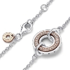 Billede af *Pandora Signature armbånd to-tonet pavéret cirkel sølv + rosa (16-20 cm)