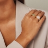 Billede af *ENAMEL Copenhagen Sparkling Mary ring forgyldt sølv m. grønne zirkonia