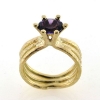 Billede af Ring fattet med oval ametyst 14 kt.