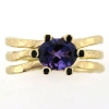 Billede af Ring fattet med oval ametyst 14 kt.