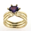 Billede af Ring fattet med oval ametyst 14 kt.