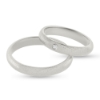 Billede af Vielses & Forlovelses ringe brillant 0,02 w/vs. i damering, 14 kt. hvg.