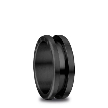 Billede af Bering ring Arctic Symphony børstet sort stål - str. 52 (6)