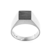 Billede af Ring firkantet plade 925s.