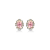 Billede af Mads Z "Portofino" øreringe 14 kt. guld m. 0,35 ct. brillant + pink topas