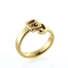 Billede af Ring, massiv med udsavet monogram BJ, guld