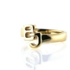 Billede af Ring, massiv med udsavet monogram BJ, guld