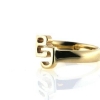 Billede af Ring, massiv med udsavet monogram BJ, guld