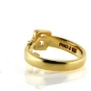 Billede af Ring, massiv med udsavet monogram BJ, guld