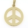 Billede af Vedhæng, fredstegn (peace tegn) hj. 22 mm. 8 kt.