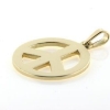 Billede af Vedhæng, fredstegn (peace tegn) hj. 22 mm. 8 kt.