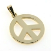 Billede af Vedhæng, fredstegn (peace tegn) hj. 22 mm. 8 kt.