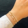Billede af By Pind Colorful armbånd sølv forgyldt med ferskvandsperler