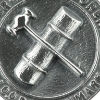 Billede af Lands over mester foreningen, emblem, LOMF Loge, dia. 28 mm, (prøve, kan ikke købes) 925s sølv oxyd