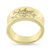Billede af Ring hulkilet i forløb, 5 brillanter 2*0,05 + 3*0,02 w/vs. 14 kt.