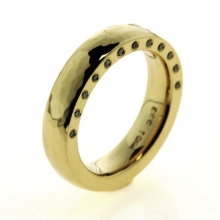 Billede af Herrering Vielses, hammerslået 14 kt.