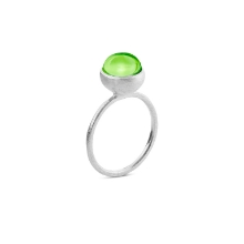 Billede af Susanne Friis Bjørner Ring sølv peridot krystal 8mm str. 51