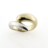 Billede af Ring forskudt 925s + 14 kt.