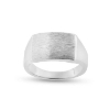 Billede af Herrering massiv lukket bund, plade 11,5*16,5 mm., 925s.