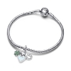 Billede af Pandora Tredobbelt Lykke charm Firkløver, Hestesko & Hjerte sølv med synt. opal og zirkonia