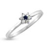 Billede af Ring roset safir 0,02 ct. + 6 brill. a 0,015 w/vs 14 kt. hvg.