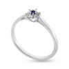Billede af Ring roset safir 0,02 ct. + 6 brill. a 0,015 w/vs 14 kt. hvg.