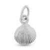 Billede af Vedhæng musling 9 mm. sv. perle 3-3½ mm. 14 kt. hvidguld