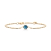 Billede af Julie Sandlau Primini Sapphire Blue armbånd forgyldt sølv safirblå krystal