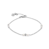 Billede af Spirit Icons Ophelia ankelkæde 14 kt. hvidguld m. 0,06ct. w/vs brillanter (23-27 cm)