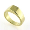 Billede af Herrering massiv, plade 7,5*7,5 mm. 925 s. forgyldt (forgyldning vil blive slidt af ved dagligt brug !)