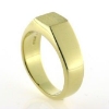 Billede af Herrering massiv, plade 7,5*7,5 mm. 925 s. forgyldt (forgyldning vil blive slidt af ved dagligt brug !)