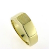 Billede af Herrering massiv, plade 7,5*7,5 mm. 925 s. forgyldt (forgyldning vil blive slidt af ved dagligt brug !)