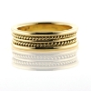 Billede af Ring med glat og snoet tråd 14 kt.