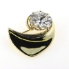 Billede af Broche, oval syn. sten, 12*10 mm. 8 kt.