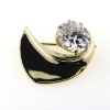 Billede af Broche, oval syn. sten, 12*10 mm. 8 kt.