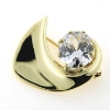 Billede af Broche, oval syn. sten, 12*10 mm. 8 kt.