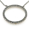 Billede af Vedhæng - halskæde, 36 brill. a 0,06 ct, 14 kt. hvg. 52 cm. (smykke cirkel roset) 
