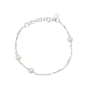 Billede af Susanne Friis Bjørner Armbånd sølv m. ferskvandsperler (16-20cm)