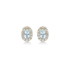 Billede af Mads Z "Portofino" øreringe 14 kt. guld m. 0,35 ct. brillant + aquamarin