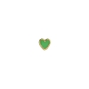 Billede af STINE A ørestik Petit Love Heart forgyldt sølv grass green emalje (1 stk)