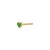 Billede af STINE A ørestik Petit Love Heart forgyldt sølv grass green emalje (1 stk)