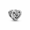 Billede af Pandora charm hjerte med zirkonia sten sølv