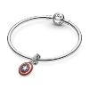 Billede af Pandora MARVEL Captain Americas Skjold charm sølv m. emalje