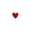 Billede af STINE A ørestik Petit Love Heart forgyldt sølv burgundy emalje (1 stk)