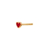 Billede af STINE A ørestik Petit Love Heart forgyldt sølv burgundy emalje (1 stk)