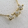 Billede af Vedhæng - halskæde, 3 Brillanter a 0,25 ct. fattet i chatons fatninger 14 kt.