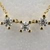 Billede af Vedhæng - halskæde, 3 Brillanter a 0,25 ct. fattet i chatons fatninger 14 kt.