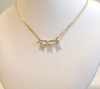 Billede af Vedhæng - halskæde, 3 Brillanter a 0,25 ct. fattet i chatons fatninger 14 kt.