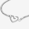 Billede af Pandora Moments Slangekædearmbånd med hjertelås (16-23cm)